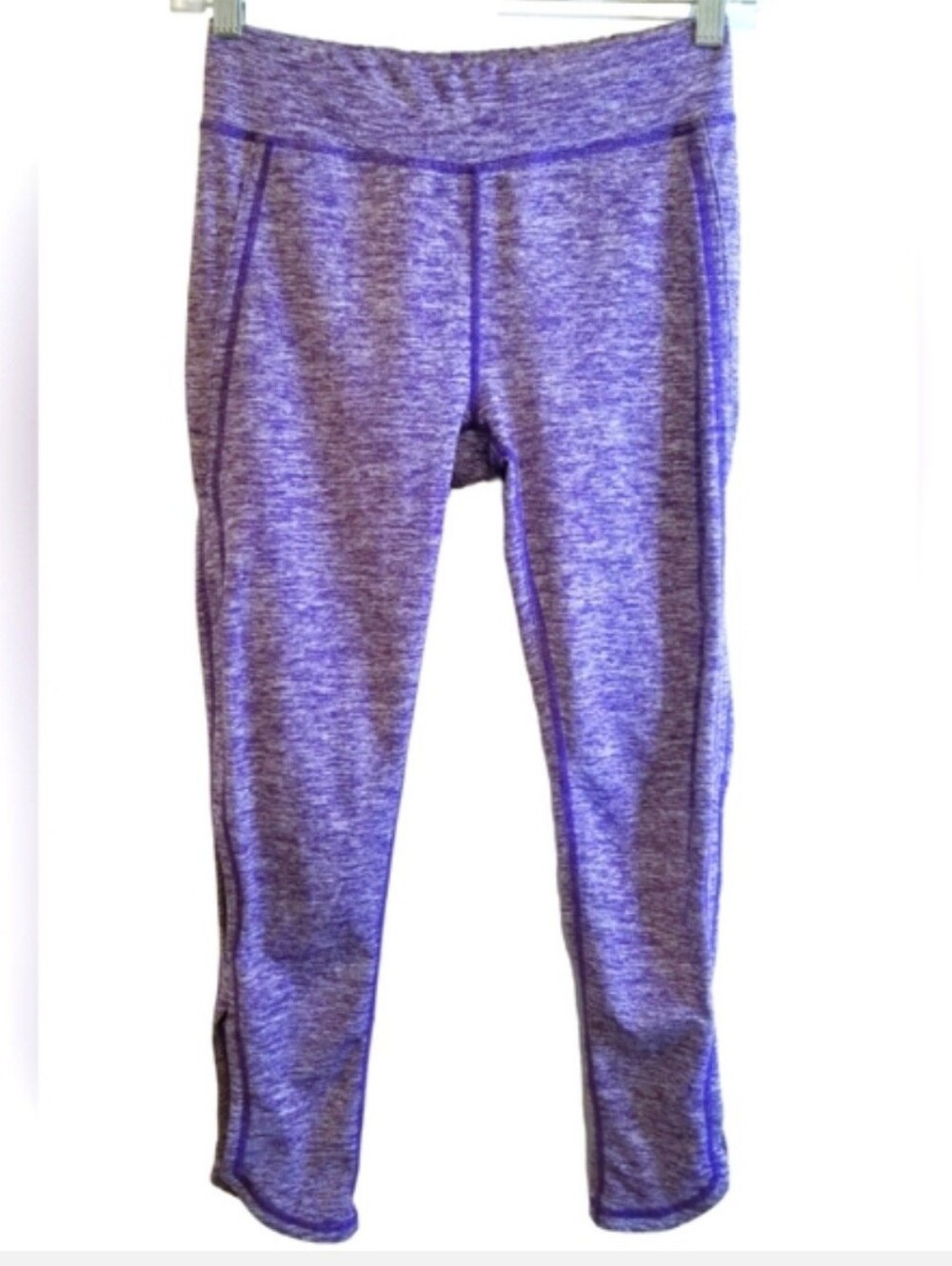 FP Movement by Free People Purple Heather Side Slit Capri  Leggings